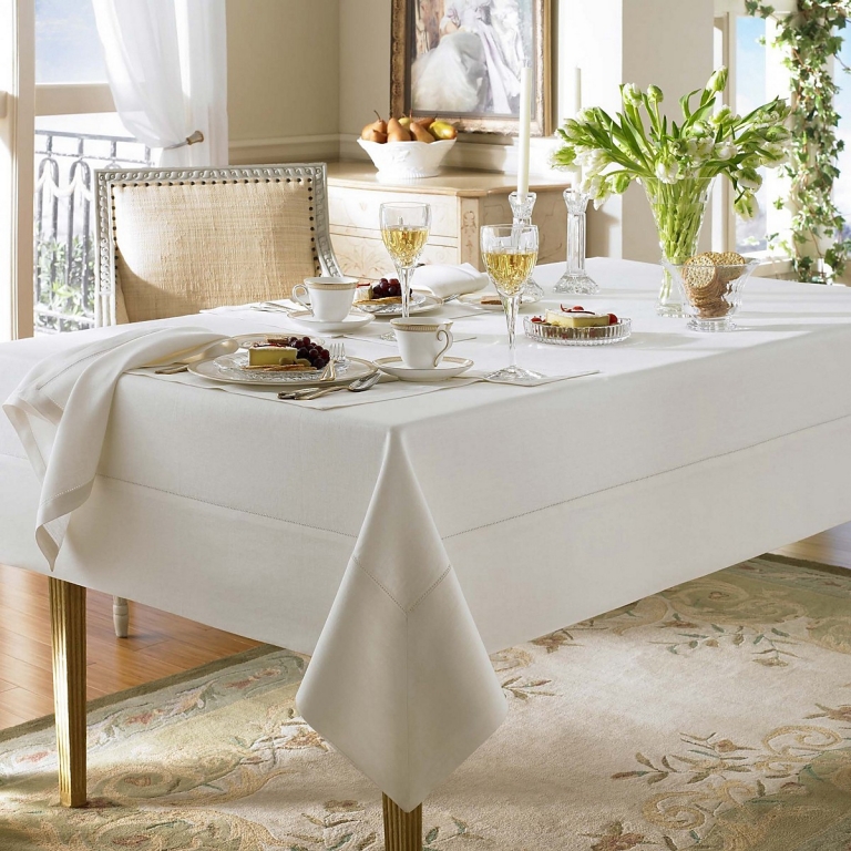 white Table Linens table cloths