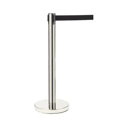 silver retractable barrier