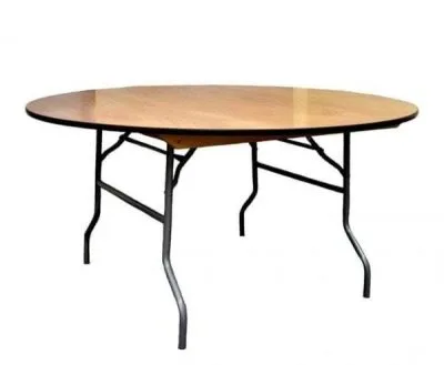 Banquet table hire - 6ft Plywood Round Trestle Tables