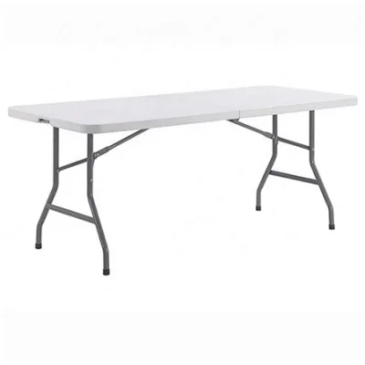 8ft White Plastic Trestle Table