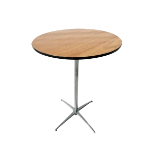 plywood round cocktail table hire melbourne