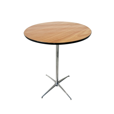 plywood round cocktail table hire melbourne