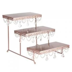 3-Tier Serving Platter & Cupcake Stand with Crystals