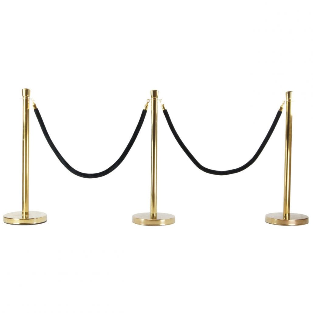Stanchions Hire Melbourne Gold Stanchions & Rope Barrier Hire