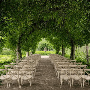 Cross Back Chair Hire at Alowyn Gardens Yarra Valley